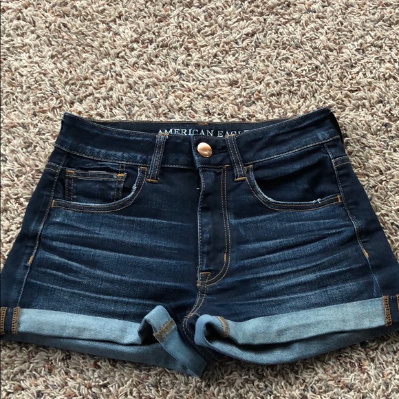 American Eagle Outfitters Pants - American Eagle Stretch Hi Rise Shortie Shorts 2